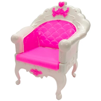 1 vnt Lėlių kėdė Mada Princesė Svajonių namų kėdė Surinkta sofa Fotelis Plastikiniai baldai Barbės lėlės aksesuarai DZ