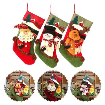 1vnt Kalėdinės kojinės Dovanų maišeliai Kabančios kojinės Saldainių krepšys Papuošalai Židinys Medžio dekoravimas Šventiniai vakarėlių reikmenys