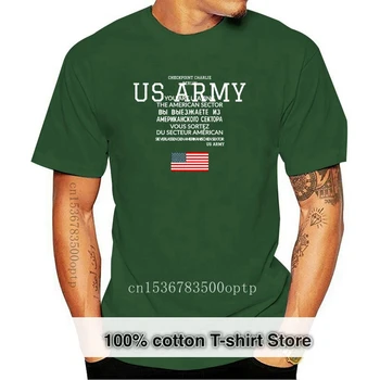 2019 Nauja mada Aukštos kokybės vintažiniai JAV armijos marškinėliai Olive You Are Leave Checkpoint Suvenyrai Berlyno 3D marškinėliai