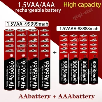 2023 Nauja AA+AAA baterija 1.5VAA Didelės talpos 99999mAh+1.5VAA88888mAh Šarminė 1.5V laikrodžio žaislinė kamera Baterija įkraunama baterija