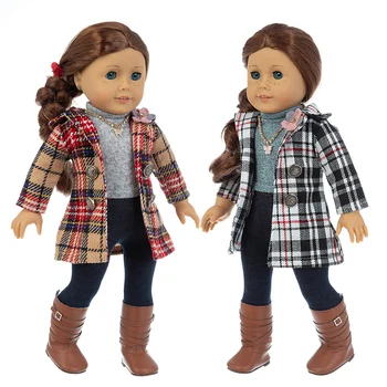 2023 Naujas tinklelis Tinka Amerikos mergaičių lėlių drabužiams 18 colių lėlė, Kalėdų mergaitės dovana (parduoti tik drabužius)