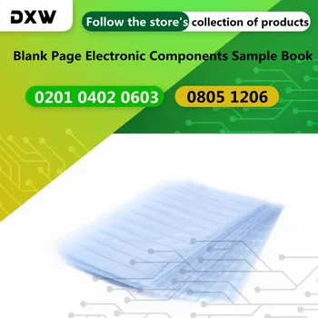 20vnt/Lot 0201 0402 0603 0805 1206 SMD Tuščias puslapis Elektroniniai komponentai Įvairūs tušti puslapiai komponentams Pavyzdinė knyga