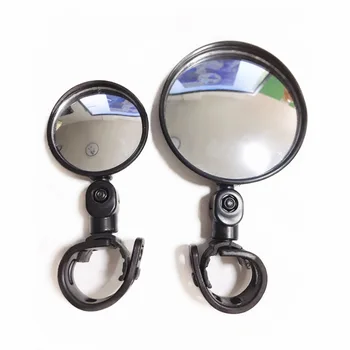 360 laipsnių dviračio galinio vaizdo veidrodis plataus kampo išgaubtas veidrodis su dideliu matymo lauku ir silikonine rankena.
