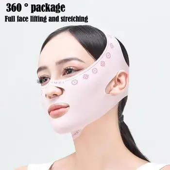 3D Daugkartinio naudojimo kvėpuojantis grožis Moterys Miegas nuo raukšlių Veido miegas Lieknėjimas Pilnas pakėlimas V kaukės tvarstis Formavimo kosmetika V kaukės tvarstis