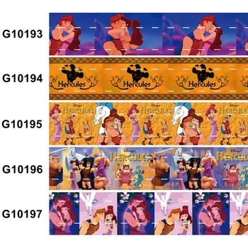 (50yards) Disney Hercules Grosgrain juostelė atspausdinta pakuotė plaukams Amatų medžiagos Dervos priedai