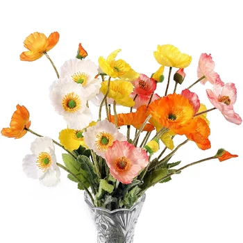 8 Pakuotė Dirbtinės gėlės Šilkinės gėlės namų dekorui Puokštė Vestuvių vakarėlis Dirbtinė gėlė, Gėlių kompozicija