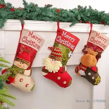 Animacinis filmas Kalėdinės kojinės Kalėdų eglutės kojinės Žaislų dekoru užpildytas dovanų pakavimas vaikų saldainių vidaus šeimos vakarėliui