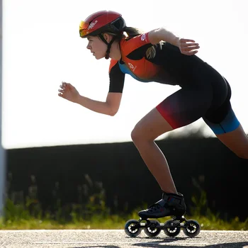 Cudomotus lenktyninis kostiumas trumpomis rankovėmis triatlonas moterų greičio inline riedučių komplektas Kostiumas Ropa Ciclismo greito čiuožimo drabužiai