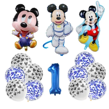 Disney Mickey Mouse gimtadienio atostogų balionų rinkinys Vakarėlių aksesuarai Dekoravimas Pripūskite latekso folijos 