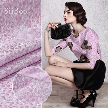 Dizaineris šviesiai violetinis 3D taškinis žakardo brokato audinys suknelės kailiui žakardo audinys audinio siuvimui tela tejido SP3380