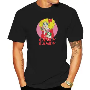 Funny Candy Candy Anime Japan marškinėliai Vyrai O Kaklas Gryna medvilnė Marškinėliai 70s Anime trumpomis rankovėmis Trišakiai Vasaros drabužiai