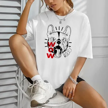 Funny Pattern Print Aukštos kokybės Unisex moteriški marškinėliai Casual trumpomis rankovėmis plius dydis 100% medvilninis trikotažas Oversize Summer Girl viršūnės