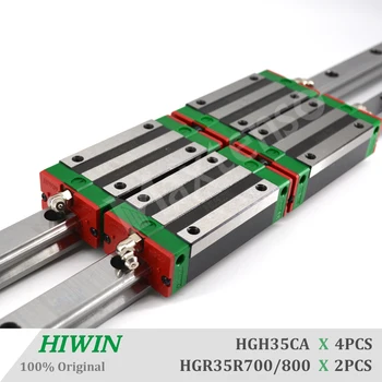 HIWIN HGH35 linijinis kreipiamasis bėgis ir blokai vežimėlis HGR35 700 800mm linijiniai kreiptuvai CNC dalims Didelio tikslumo mašinų centras