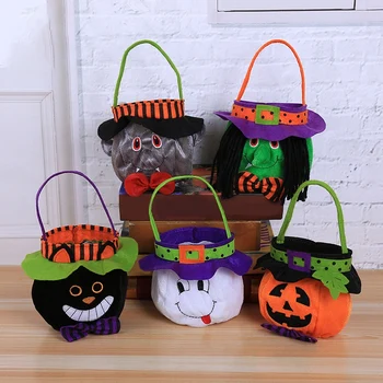 Helovino dekoracijų dalys Raganos moliūgas Juodaodis katinas Vaiduoklis Tote krepšiai Vakarėlis Pasipuoškite rekvizito krepšiais