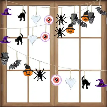 Helovino medinis ženklas Voras šikšnosparnis Medinis ženklas Ornamentas Helovino kalėdiniai amatai Pakabinkite ornamentą Helovinui