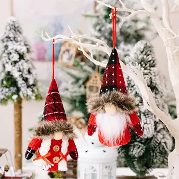 Kalėdinė dekoracija Kerinti kalėdinė nykštukinė lėlė Švytintis nykštukinis pliušinis žaislas Kalėdų eglutės namų dekoravimo vakarėliui Kalėdų dovana