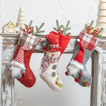 Kalėdinės kojinės Žaislų krepšys Kalėdų senis Šiaurės elnių krepšys Naujųjų metų vakarėlis Medvilnė Lino dekoracijos Animacinis filmas Saldainiai Kojinės Dovanų krepšys