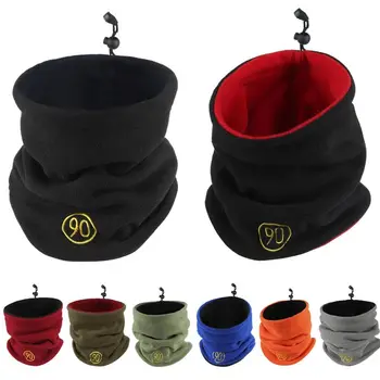 Keep Warm Neck Gaiter Daily Fleece Solid Color Half Face Mask Face Cover Winter Camping