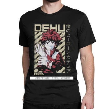 Men Deku Diagonal My Hero Academia 3D Tshirts Manga Bakugo Katsuki All Might Anime Cotton Camisas Spausdinti marškinėliai