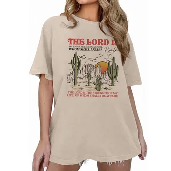 Moterys Vintage Boho Western Bible Verse marškinėliai God Worship Christian Graphic Marškinėliai Religious Jesus Faith Tee Shirt Tops Gift
