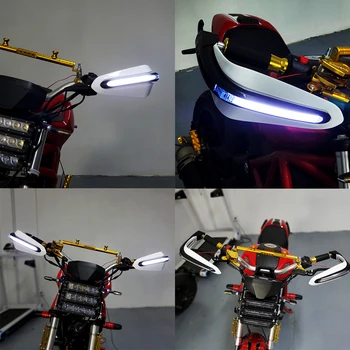Motociklas Rankų apsaugos Vairas Rankų apsauga su LED lemputėmis Variklio rankų apsaugos Motokrosas Yamaha Tmax 530 Honda