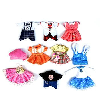 Nauja miela 1:12 Lėlių drabužių apranga Lėlių namelio lėlių sijono kostiumas 6 colių lėlių aksesuarai Įvairiaspalvių suknelių žaislų dovana