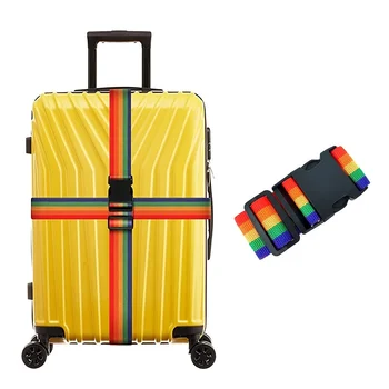 Naujas bagažo lagaminas Saugus diržas 2M Vaivorykštės slaptažodžio užraktas Pakavimo bagažo krepšys su bagažo dirželiu Slaptažodžio užrakto sagtis Dirželis