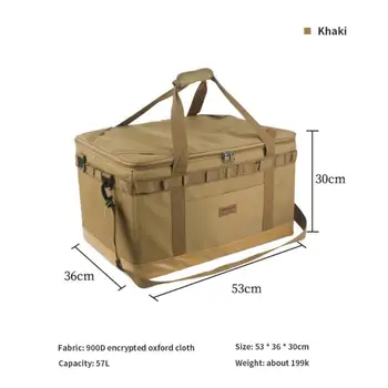 Naujausias 57L didelės talpos kempingo krepšio saugojimas lauko kempingo dėžė daugiafunkcinė kieto saugojimo pikniko dėžutė Kempingo reikmenys 캠핑가방