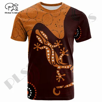 PLstar Cosmos Summer Newfashion Genčių aborigenų tatuiruotė Unikalūs meniniai marškinėliai Vyrai/Moterys Laisvalaikio trumpomis rankovėmis O-Neck Tee Tops Style1
