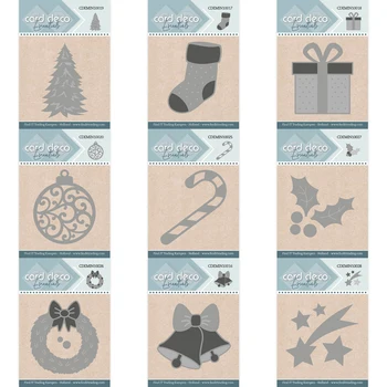 Piggy Craft metalo pjovimo štampai supjaustyti štampuoti pelėsiai Kalėdų serija 
