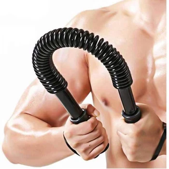 Power Twister,Lanksčios jėgos krūtinės rankos strypas rankiniam griebtuvui, spyruoklinė juosta stiprina bicepso pečių treniruoklį, fitneso expa