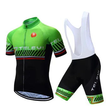 Teleyi Naujas dviračių sportas trumpomis rankovėmis Džersis Vasaros dviračių apranga Kalnų dviračių sportinė apranga Ropa Ciclismo Greita sausa dviračių apranga
