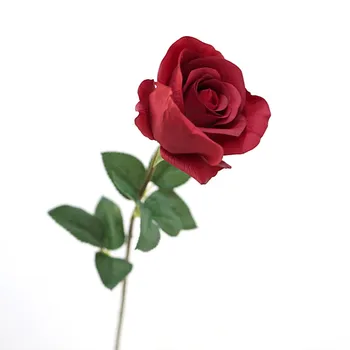 Vienos šakos imitacija Rožių stalo dekoravimas Gėlių menas Vestuvės Netikrų gėlių fotografijos rekvizitai Šilkas+plastikas Įvairiaspalvis 66*6cm