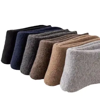 Vienspalvės kojinės Jaukios Unisex Mid-tube Pliušinės kojinės su prakaito sugėrimu Neslystančios Elastingos šilumos komfortui ant grindų storos