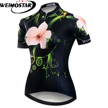 Weimostar Cycling Jersey Moterų dviračių apranga Sportinis važiavimas dviračiu Džersis Tops Dviračių apranga Trumpomis rankovėmis Maillot Ropa Ciclismo