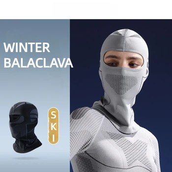 Winter Warm Balaclava Hat Breathable Cycling Cap Outdoor Sport Full Face Cover Scarf Motociklas Dviratis Šalmas Įdėklas