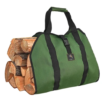 skirtas pirkinių krepšių rąstų stovyklavimui lauko laikiklis nešiojimo krepšys medinė drobė