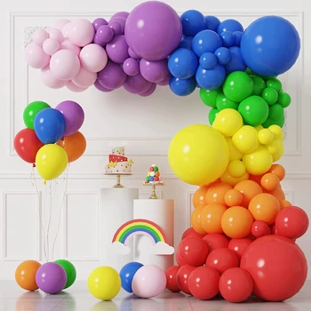 Įvairiaspalvis Makarono balionas Girliandų arkos rinkiniai Gimtadienio vakarėlis Dekoras Kūdikių dušas Mergaitė Gimtadienis Balionų dekoravimas Vestuvės Globos