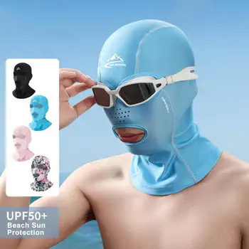 1 vnt apsaugos nuo saulės gaubto kaukė bikini plaukimo paplūdimys nuo saulės Patogus elastingas kvėpuojantis Dviratis Anti-UV galvos kaukė Žvejyba U4G6