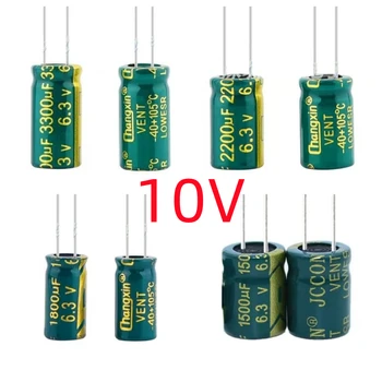 10/50/100 vnt/Lot 10V 100uF DIP Aukšto dažnio aliuminio elektrolitinis kondensatorius
