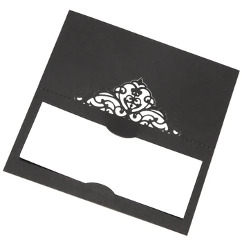 100 vnt stalas Padėkite korteles su baltais įdėklais Karūnos palapinės kortelės Vardų kortelės vestuvių banketams Švediškas stalas Nuotakos juoda