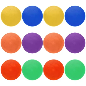 12Pcs spalvotas taškinis žymeklis neslystantys judrumo žymekliai Plokšti kūgiai Taškai futbolo krepšinio treniruotėms Šokių praktika