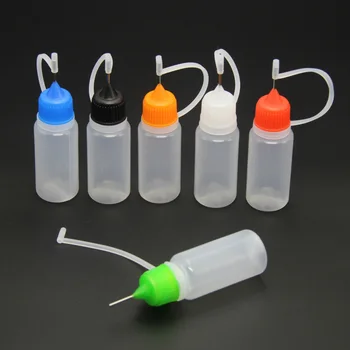 1pc 10ml plastikiniai suspaudžiami adatų buteliukai Akių skysčio lašintuvo mėginio lašas gali būti klijų aplikatorius Pakartotinai užpildomas Vail butelis
