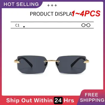 1~4PCS Stačiakampiai akiniai nuo saulės Berėmiai moteriški prekės ženklai Gradiento atspalviai Oculos de Sol akiniai nuo saulės asmenybė