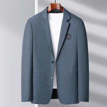 2023 Naujas pavasario kostiumas Apykaklės švarkas Vyriškas laisvalaikio kostiumo švarkas Smart Casual Polyester Regular Four Seasons Blazers