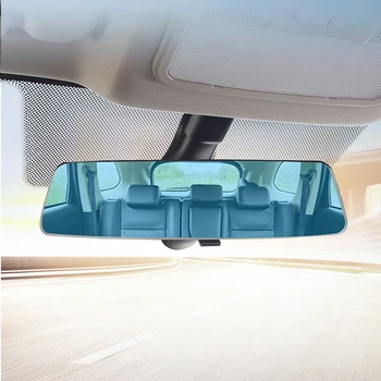 280mm 2.5HD automobilio galinio vaizdo veidrodis be rėmelių Automobilių salonas Galinio vaizdo veidrodžiai Panoraminis prisegamas plataus kampo mėlynas veidrodis