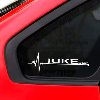 2PCS automobilio šoninio lango dekoro lipdukai Nissan Juke sportiniai šviesą atspindintys lipdukai Automobilio lango apdaila Vandeniui atsparūs vinilo automobilių priedai