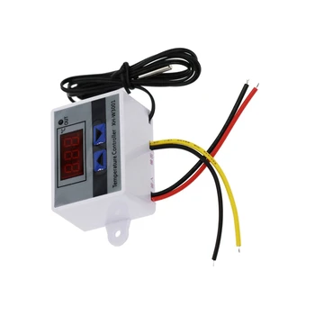 2X skaitmeninis temperatūros reguliatorius Ekrano termostato valdymo jungiklis ir termistoriaus jutikliai Temperatūros zondas (12V 120W)