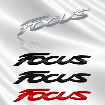 3D metalas Ford FOCUS ženkleliui Automobilio lipdukas Galinė bagažinė Raidės Emblema Blizgi juoda dekoracija 2012 2013 2014 2015 2016 2017 2018