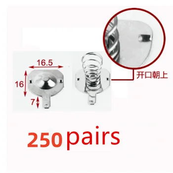 500vnt 18650 teigiama ir neigiama vieno kontakto spyruoklinė plokštė (250 porų) 16x16.5mm